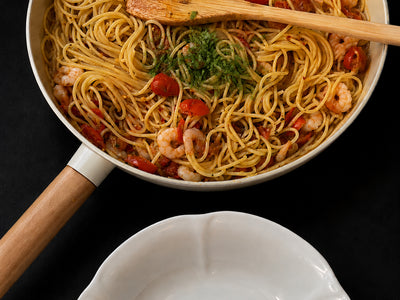 Garlic Prawn Pasta w Cherry Tomato — Allow 30–60 Min Preparation