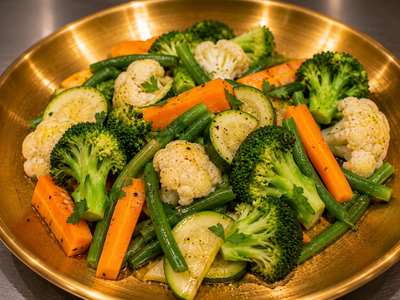 Steamed Seasonal Vegetables — Allow 30–60 Min Preparation
