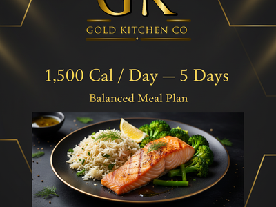 The Balanced Meal Plan — 1,500 Cal/Day — 15 Meals — 5 Days — 48 Hours Notice Required