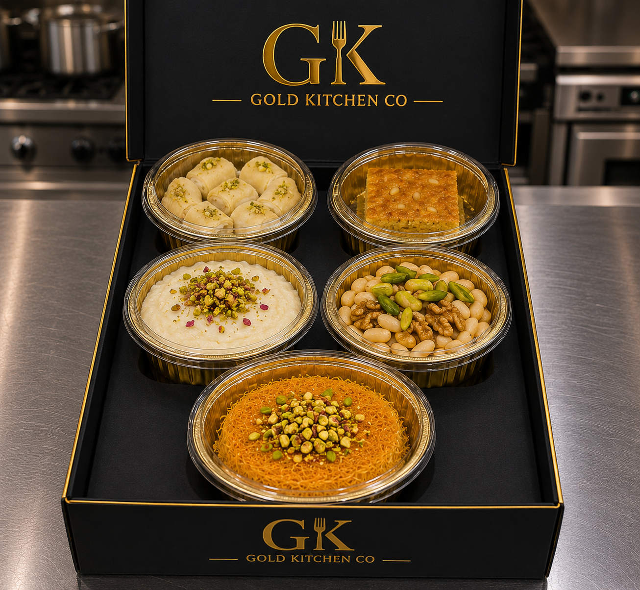 Gold Kitchen Co Dessert Box of 6 selections