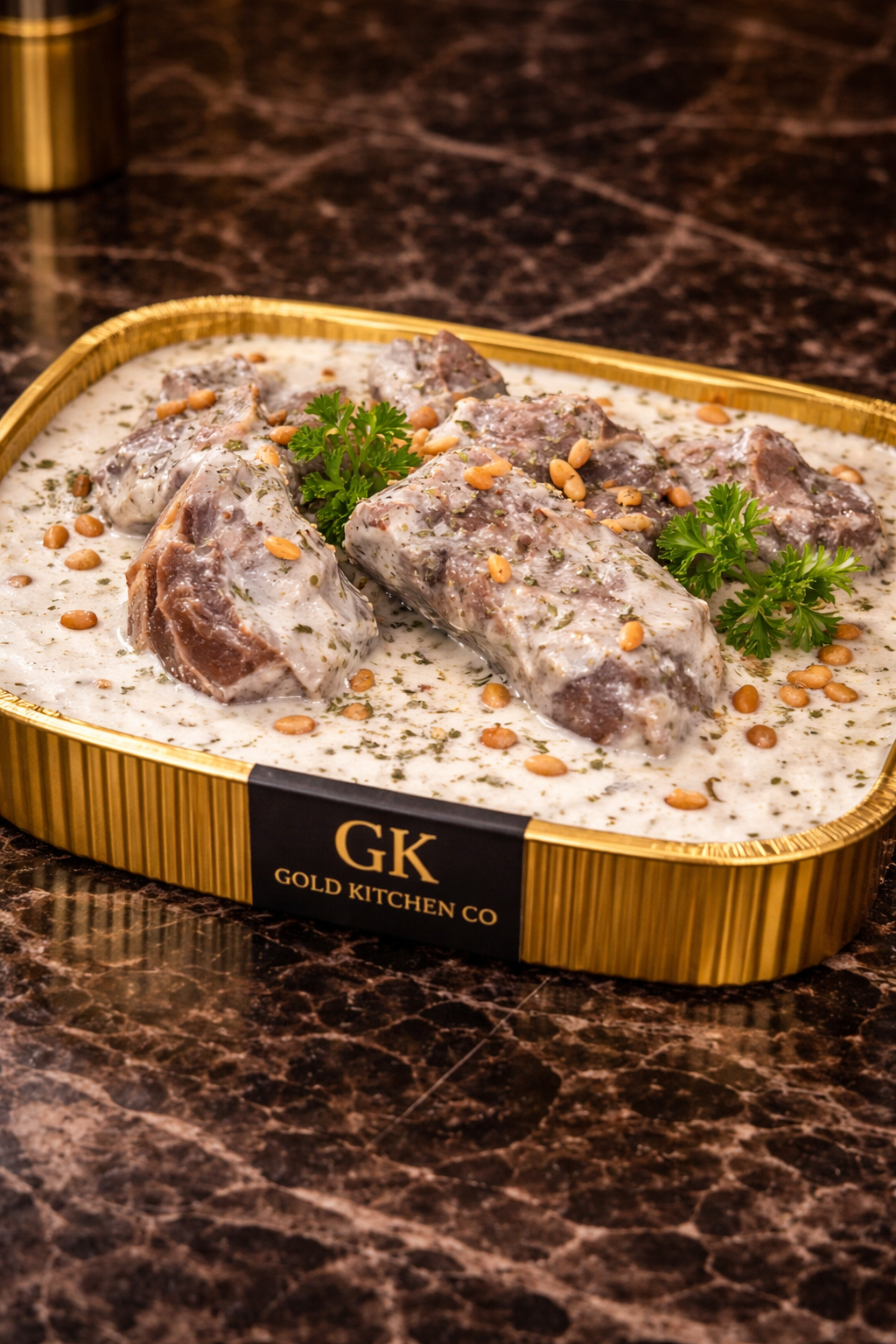 Tender cook Lamb Shank  w Yogurt & Pine Nuts, Served w Rice