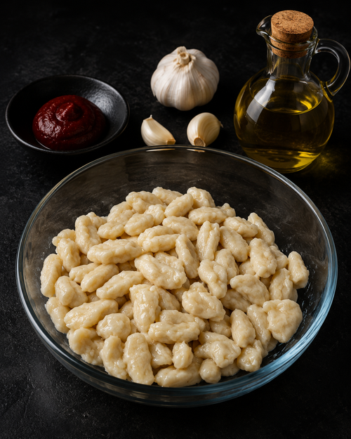Macaroun bil Toum (Garlic Dough with Lemon Oil)