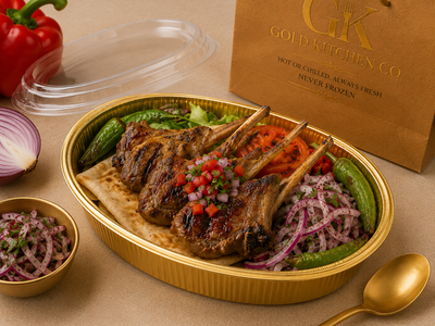 Lamb Cutlets Plate with Vegetables — Order by 9 AM for Same-Day Delivery