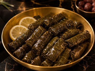 Stuffed Grape Leaves (Wara2 Aanab) — Allow 30–60 Min Preparation