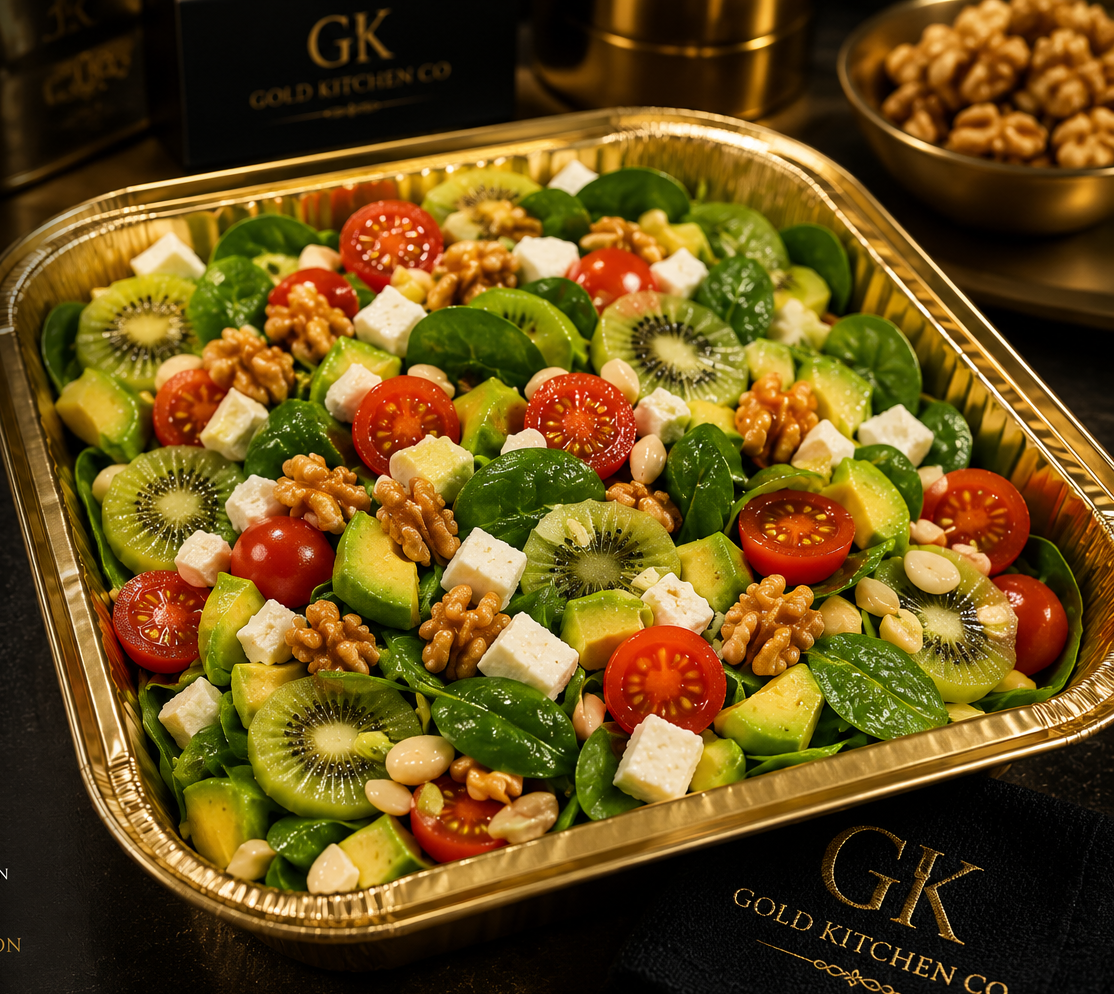 Rocket Salad w Fetta, Walnuts, Tomato, Avocado & Lemon Oil