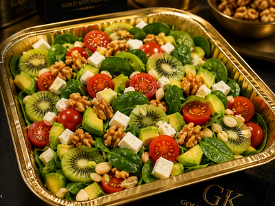 Rocket Salad w Fetta, Walnuts, Tomato, Avocado & Lemon Oil — Allow 30–60 Min Preparation