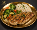 Grilled Chicken Breast, Rice with Steamed Veg or Green Salad (Gym)