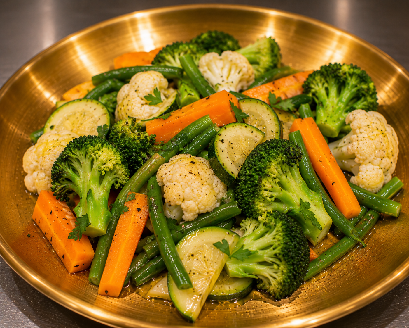 Steamed Seasonal Vegetables