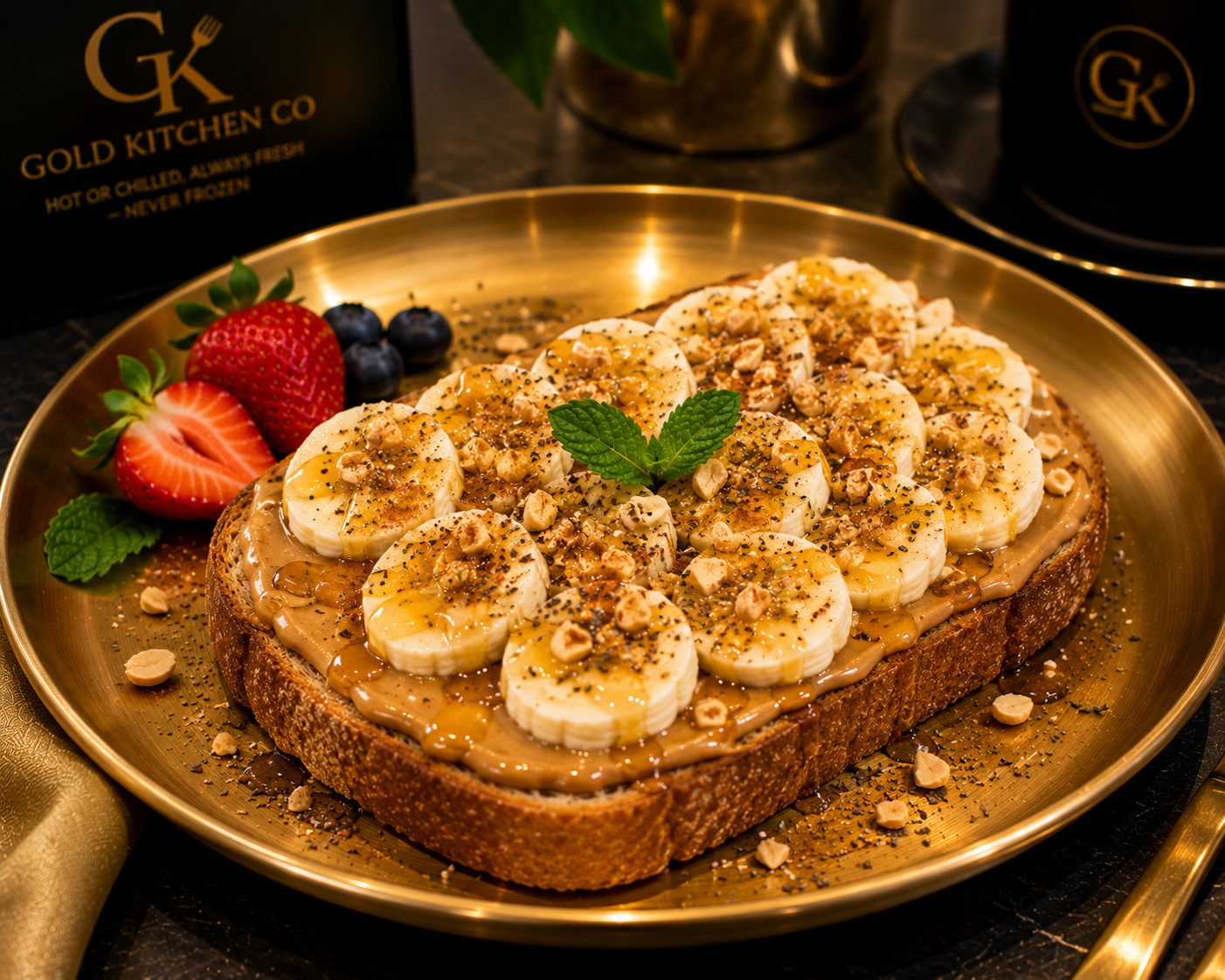 Peanut Butter w Banana on Toast (S only)