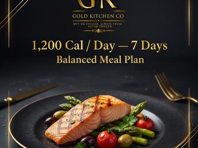 The Balanced Meal Plan — 1,200 Cal/Day — 21 Meals — 7 Days — 48 Hours Notice Required