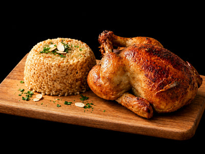 Oven Roasted Whole Chicken Stuffed w Rice, Onions & Walnuts (Pre-Order | 24 Hours' Notice Required)