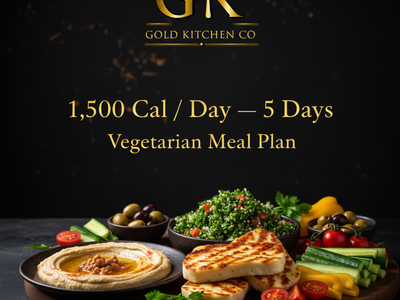 The Vegetarian Meal Plan — 1,500 Cal/Day — 15 Meals — 5 Days — 4 Hours Preparation