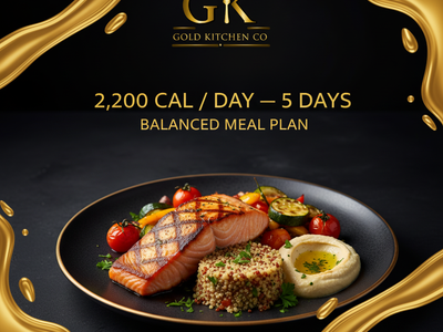 The Balanced Meal Plan — 2,200 Cal/Day — 15 Meals — 5 Days — 48 Hours Notice Required