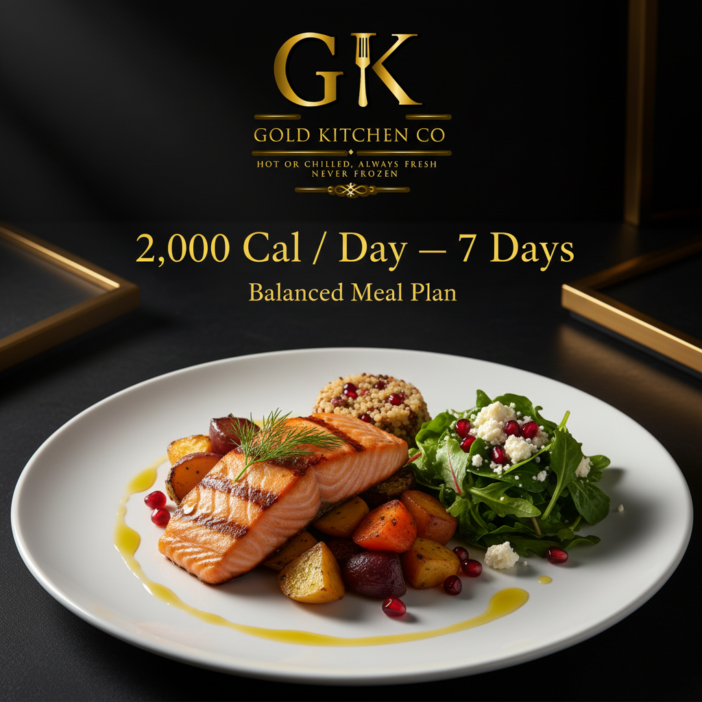 Gold Kitchen Co Balanced Meal Plan — Approximately 2,000 Calories Per Day — 7 Days