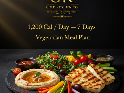 The Vegetarian Meal Plan — 1,200 Cal/Day — 21 Meals — 7 Days — 4 Hours Preparation