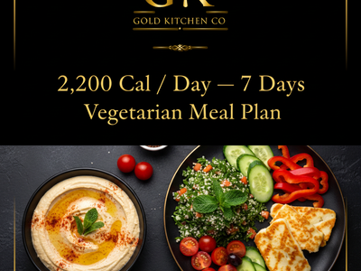 The Vegetarian Meal Plan — 2,200 Cal/Day — 21 Meals — 7 Days — 4 Hours Preparation