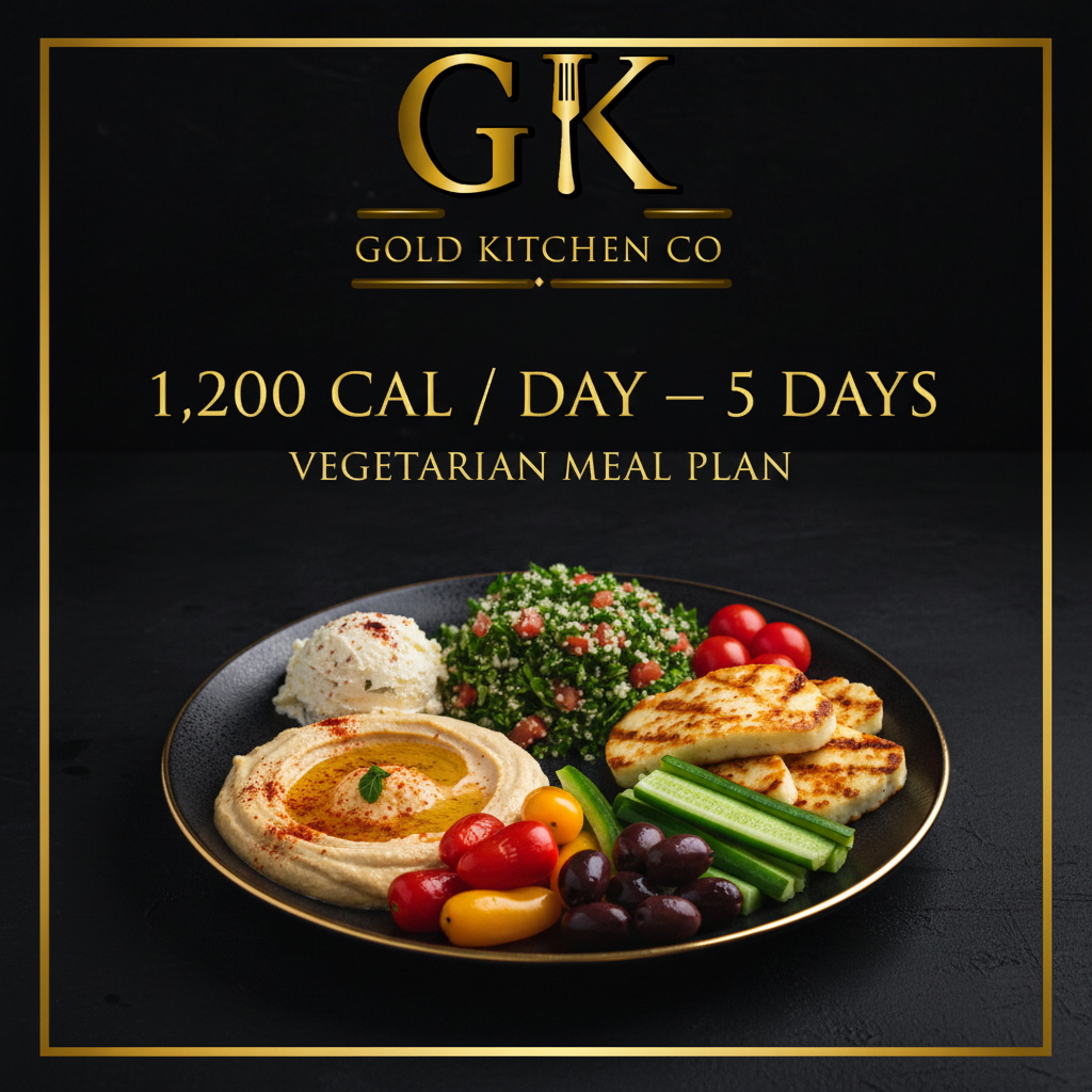 Gold Kitchen Co Vegetarian Meal Plan — 1,200 Calories Per Day — 5 Days