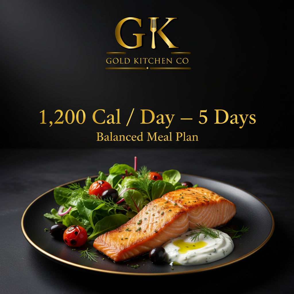 Gold Kitchen Co Balanced Meal Plan — Approximately 1,200 Calories Per Day — 5 Days