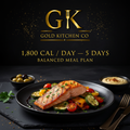 Gold Kitchen Co Balanced Meal Plan — Approximately 1,800 Calories Per Day — 5 Days