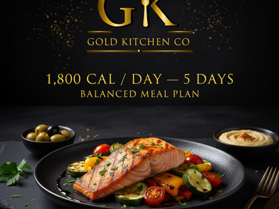 The Balanced Meal Plan — 1,800 Cal/Day — 15 Meals — 5 Days — 48 Hours Notice Required