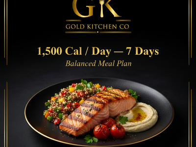 The Balanced Meal Plan — 1,500 Cal/Day — 21 Meals — 7 Days — 48 Hours Notice Required