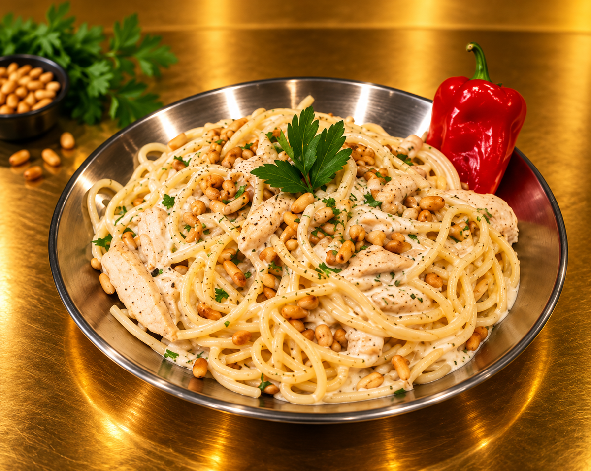 Spaghetti with Yoghurt Sauce