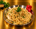 Tahini Spaghetti with Garlic & Olive Oil