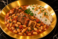 Traditional Lebanese White Bean Stew with Osso Buco & Rice