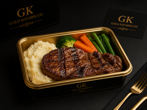 Slow-Cooked Premium Beef Scotch Fillet Served with Mash Potatoes