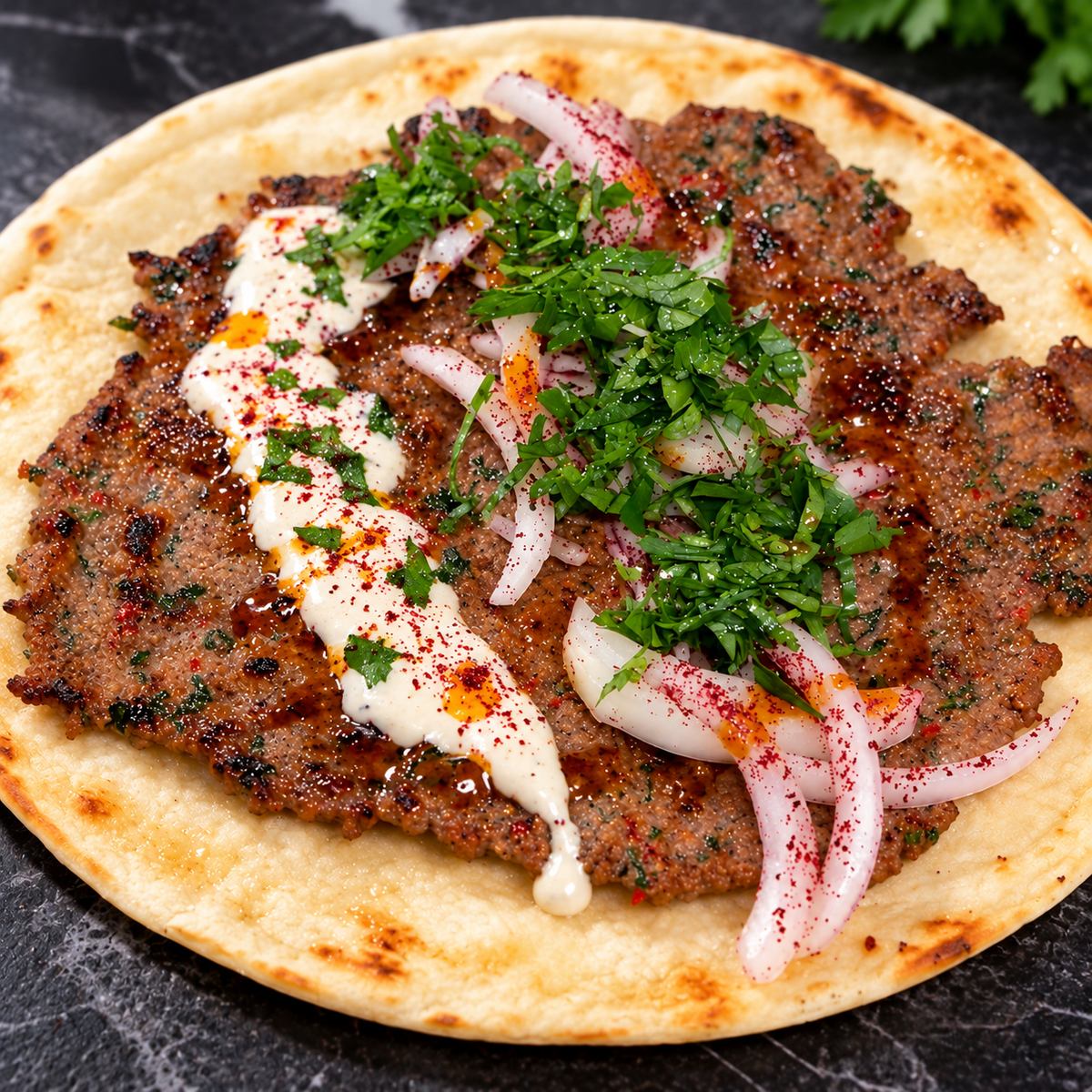 Smashed Kafta Sandwich