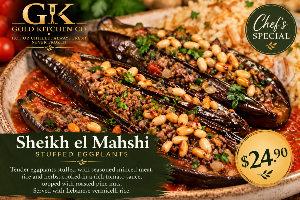 Sheikh El Mahshi — Lebanese Stuffed Eggplant with Rice