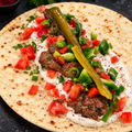 Lebanese traditional Kafta Sandwich ( garlic or tartar sauce )